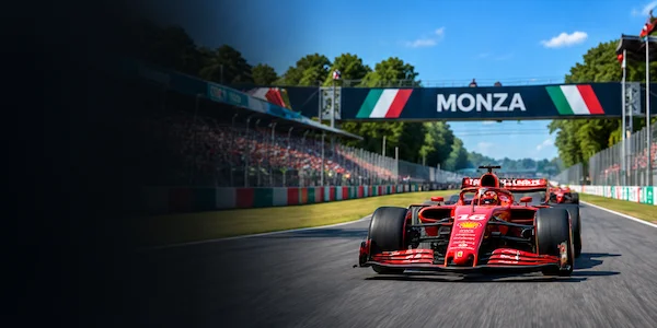 Monza Grand Prix private chauffeur service with Formula 1 car at Monza circuit