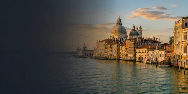 Venice view for private chauffeur transfer from Milan