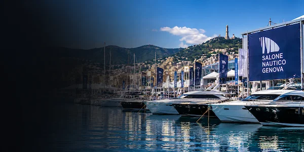Genoa Boat Show private chauffeur service with luxury yachts at the Salone Nautico di Genova