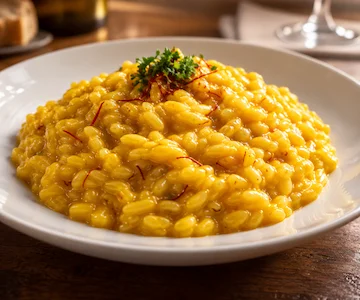 Risotto alla Milanese traditional saffron risotto from Lombardy