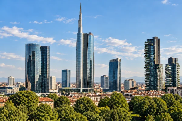 Milan Porta Nuova skyline for private chauffeur service