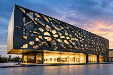 Contemporary Milan fashion venue during Milan Fashion Week