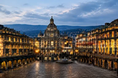 Piazza De Ferrari in Genoa – private chauffeur service