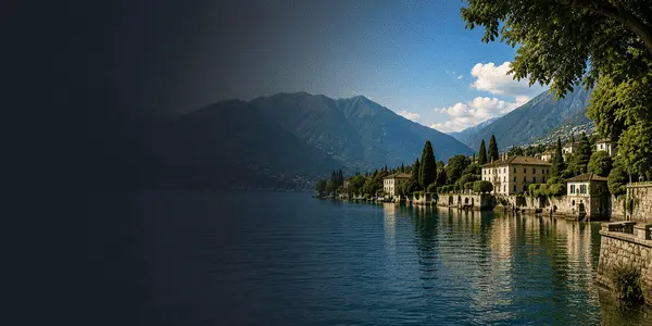 Lake Como view for private chauffeur transfer from Milan