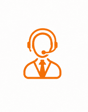 Customer support icon representing 24/7 assistance by professional chauffeurs.